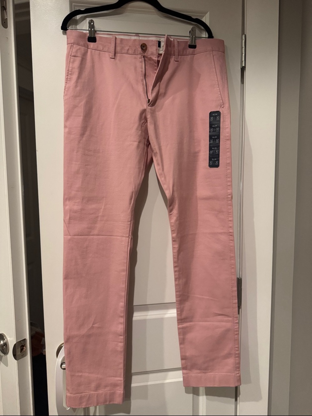 J. Crew Men's Slim Fit Pink Cotton Chinos